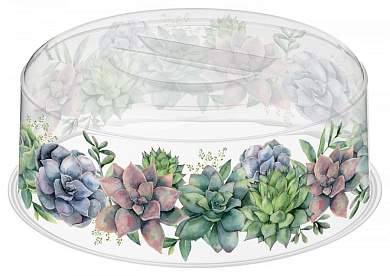 Крышка для СВЧ d=25см, с декором Botanica 222132601/00 Homver (арт. 903717)