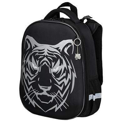 Ранец BRAUBERG SHINY, 2 отделения, с брелком, "Tiger", СВЕТЯЩИЙСЯ РИСУНОК, 38х28х14 см, 270698 (арт. 270698)