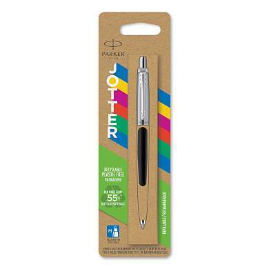 Ручка шариковая Parker "Jotter Black" синяя, 1,0мм, кнопочн., пластик. корпус, блистер (арт. 295242)