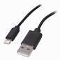 Кабель USB2.0-Lightning, 1 м, SONNEN, медь, для передачи данных и зарядки, черный, 513116 (арт. 513116)