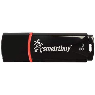 Память Smart Buy "Crown" 8GB, USB 2.0 Flash Drive, черный (арт. 227878)