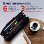 Папка-портфель пластиковая BRAUBERG "ПРЕМЬЕР" А4 (390х315х120 мм) 3 отделения, фактура "бисер", черная, 223082 (арт. 223082)