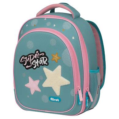 Ранец Först F-Light "Super star" 36*27*15см, 2 отделения, 2 кармана, анатомическая спинка (арт. 366096)