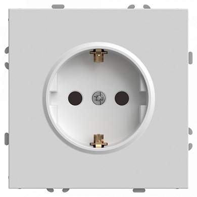 Stekker ЭМИЛИ мех. роз. СУ 1мест. 16А (земля, шторки) белый фарфор, soft touch RST16-5110-01 49880 (арт. 907428)