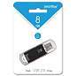 Память Smart Buy "V-Cut" 8GB, USB 2.0 Flash Drive, черный (металл. корпус ) (арт. 193341)