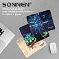 Коврик для мыши SONNEN "SMOKE", резина + ткань, 220х180х3 мм, 513289 (арт. 513289)
