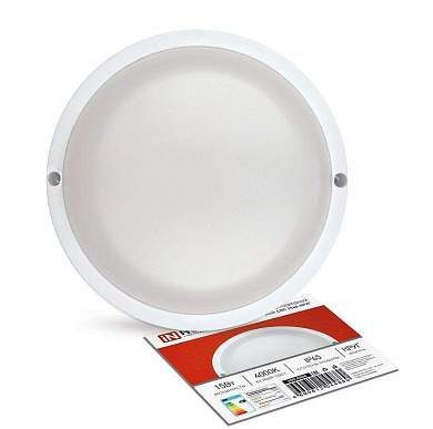 ASD/InHome светильник светодиодн. ЖКХ СПП 1540-КРУГ 15W(1350lm) 4000К 4K пластик/белый d=140 IP65 4880 (арт. 859334)