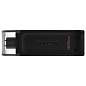 Флеш-диск 128 GB KINGSTON DataTraveler 70, разъем Type-C 3.2, черный, DT70/128GB (арт. 514065)