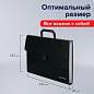 Папка-портфель пластиковая BRAUBERG А4 (332х245х35 мм), 13 отделений, фактура диагональ, черная, 221375 (арт. 221375)