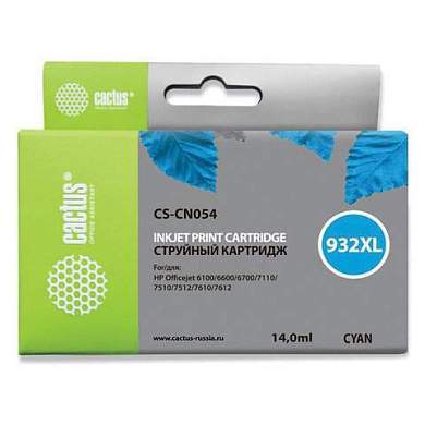 Картридж струйный CACTUS (CS-CN054) для HP OfficeJet 6100/6600/6700, голубой (арт. 362809)