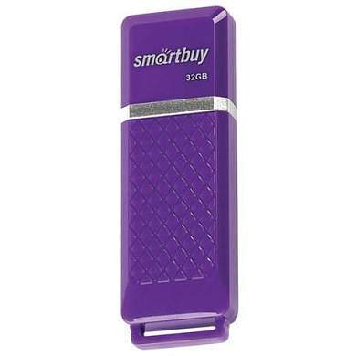 Флеш-диск 32 GB, SMARTBUY Quartz, USB 2.0, фиолетовый, SB32GBQZ-V (арт. 512787)