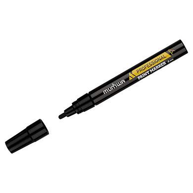 Маркер-краска MunHwa "Professional Paint Marker" черная, 4мм, нитро-основа (арт. 377882)