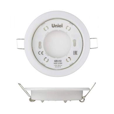 Uniel GX53/H2 светильник встр. 20x100 белый (кратно 10!) GX53/H2 WHITE 10 PROM (арт. 699183)