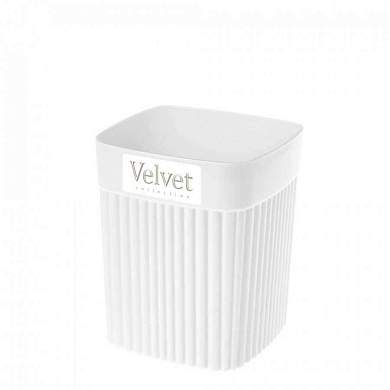 Стакан для ванной VELVET 0,65л (9*9*11см), белый 433239316 Econova/Бытпласт (арт. 875645)