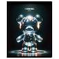 Тетрадь 48л., А5, клетка BG "Glow", тиснение фольгой (арт. 368814)