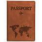 Обложка для паспорта "Passport Map", мягкая экокожа, коричневая, STAFF, 238876 (арт. 238876)