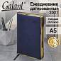Ежедневник датированный 2027, А5, 148х218 мм, GALANT "Infinity Gold", под кожу, темно-синий, 118065 (арт. 118065)