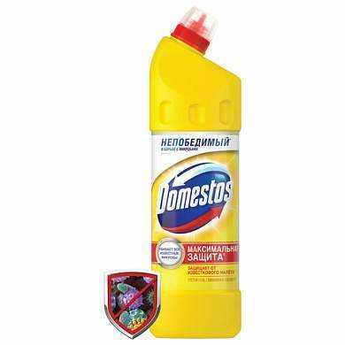 Чистящее средство 1 л, DOMESTOS (Доместос) "Лимонная свежесть", с отбеливающим эффектом (арт. 601746)