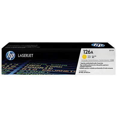 Картридж лазерный HP (CE312A) CLJ CP1025/CP1025NW, №126A, желтый, оригинальный, ресурс 1000 страниц (арт. 360879)