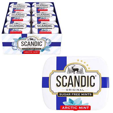 Драже освежающие SCANDIC без сахара со вкусом "Арктическая мята", 14 г, 4603738769872 (арт. 624912)