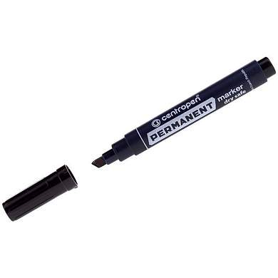 Маркер перманентный Centropen "8516" черный, скошенный, 2-5мм, устойчив к высыханию (арт. 222571)