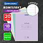 Тетради ДЭК 18 л. КОМПЛЕКТ 20 шт. BRAUBERG "КЛАССИКА NEW", линия, обложка картон, АССОРТИ (5 видов), 880062 (арт. 880062)