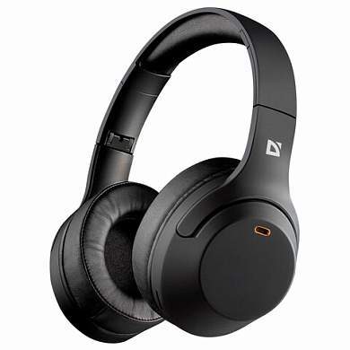 Наушники с микрофоном (гарнитура) DEFENDER FreeMotion B690, Bluetooth, беспроводные, черные, 63690 (арт. 514038)