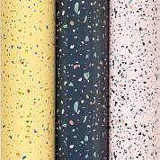 Бумага упаковочная мелованная НАБОР 3 шт., "Terrazzo", 70х100 см, 3 дизайна, ЗОЛОТАЯ СКАЗКА, 592066 (арт. 592066)