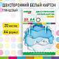 Картон белый А4 МЕЛОВАННЫЙ (белый оборот), 20 листов, в папке, BRAUBERG KIDS, 203х283 мм, 115160 (арт. 115160)