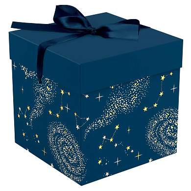 Коробка складная подарочная MESHU "Magic", (28*28*28см), с лентой, отд фольгой (арт. 382903)