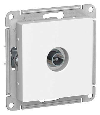 Schneider AtlasDesign мех. коннектор TV антенный СУ 1 мест. бел. Antibacterial RG6, 0,7dB) ATN000193 (арт. 662361)