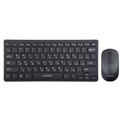Набор беспроводной GEMBIRD KBS-9100, клавиатура 78 клавиш, мышь 4 кнопки, 1600 DPI, 2.4 ГГц, черный (арт. 514300)