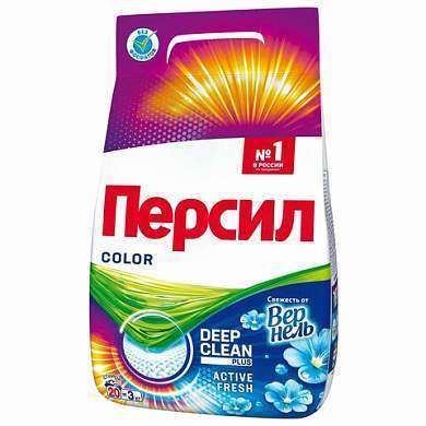 Стиральный порошок автомат 3 кг ПЕРСИЛ (Персил) Color, "Свежесть от Вернель", 2466247 (арт. 606074)