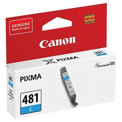 Картридж струйный CANON (CLI-481C) для PIXMA TS704/TS6140, голубой, ресурс 257 страниц, оригинальный, 2098C001 (арт. 363213)