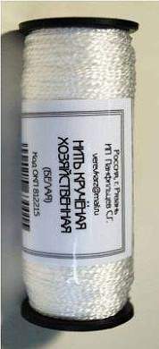 Нить Крученая На Катушке (Белая) 1,2Мм/50М Арт 001-50Б (арт. 558268)
