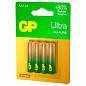 Батарейки КОМПЛЕКТ 4 шт., GP Ultra G-Tech, AAA (LR03, 24А), алкалиновые, мизинчиковые, 24AUA21-2CRSBC4 (арт. 457748)
