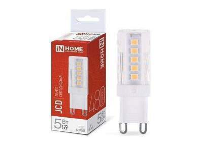 ASD/inHome VC JCD G9 220V 5W(480lm) 4000К 4K 50x16 (без пульсации) 6328 (арт. 817844)