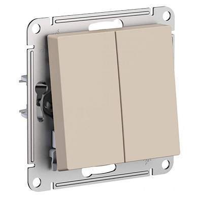Schneider AtlasDesign мех. выключатель СУ 2 кл. песочный (пл.осн.) ATN001251 (5!) (арт. 852300)
