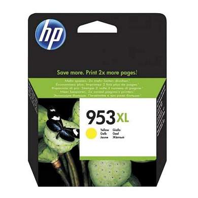 Картридж струйный HP (F6U18AE) Officejet Pro 8710/8210 №953XL, желтый, увеличенный ресурс 1600 стр., оригинальный (арт. 362291)