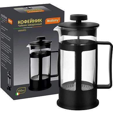 Чайник/кофейник (френч-пресс) 350мл, стекло/пластик, цвета микс, Variato-350ML Mallony 950076 (арт. 405714)