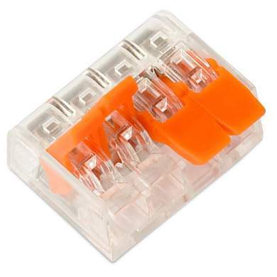 SmartBuy СМК-221-414 клеммная колодка с рычагом 4х(0,14-4,0мм2) (цена за 1шт.) тип WAGO SBE-ccwcc-4 (арт. 621998)