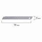Лезвия для ножей 9 мм BRAUBERG, КОМПЛЕКТ 10 шт., толщина лезвия 0,38 мм, в пластиковом пенале, 230924 (арт. 230924)