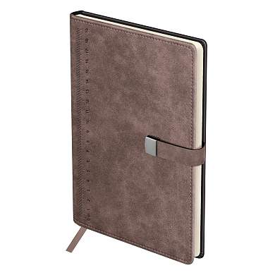 Ежедневник недатированный, А5, 136л., твердый переплет, кожзам, BG "Scale. Taupe", магнитная застежка, карман (арт. 369939)