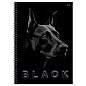 Тетрадь 80л., А4, клетка, на гребне BG "Just black", soft-touch ламинация, выб. лак (арт. 378734)