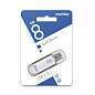 Флеш-диск 8 GB, SMARTBUY V-Cut, USB 2.0, металлический корпус, серебристый, SB8GBVC-S (арт. 512183)