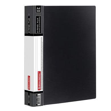 Папка на 2 кольцах BRAUBERG "Contract", 35 мм, черная, до 270 листов, 0,9 мм, 221791 (арт. 221791)