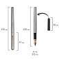 Ручка подарочная перьевая BRAUBERG "Larghetto", СИНЯЯ, корпус серебристый с хромированными деталями, 143475 (арт. 143475)