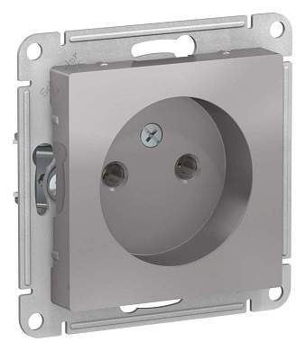 Schneider AtlasDesign мех. роз. СУ 1 мест. алюминий (пласт. осн.) ATN000341 (арт. 662438)