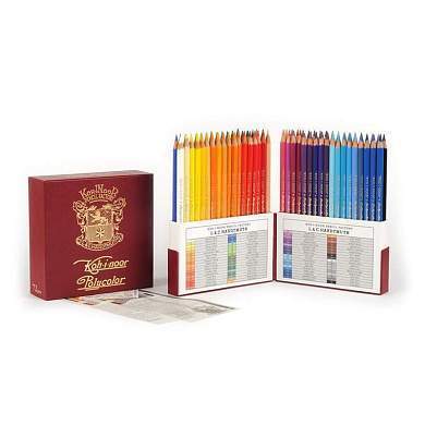 Карандаши цветные художественные Koh-I-Noor "Polycolor Retro 3827", 72цв., заточен., пенал-премиум (арт. 327292)
