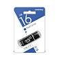 Флеш-диск 16 GB, SMARTBUY Glossy, USB 2.0, черный, SB16GBGS-K (арт. 512190)